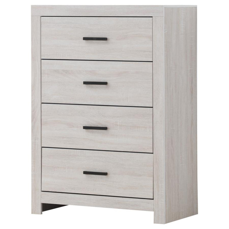 Brantford 4-drawer Bedroom Chest Coastal White-zoom-