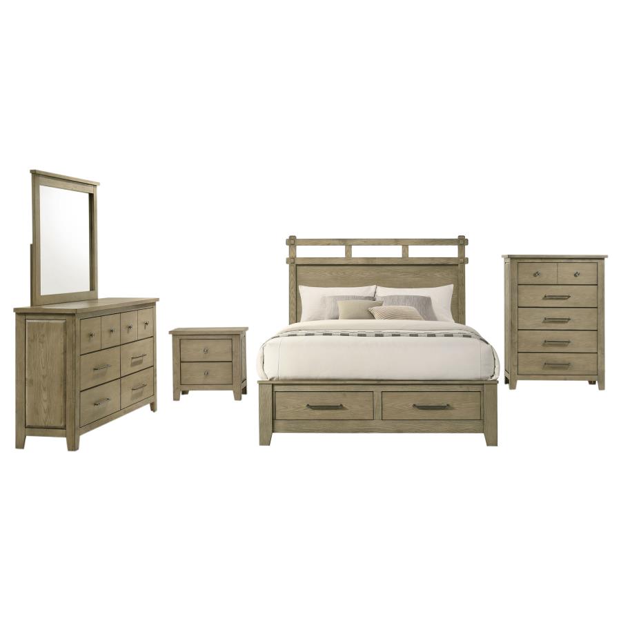 Hazlewood 5-piece Eastern King Bedroom Set Vineyard Oak-2