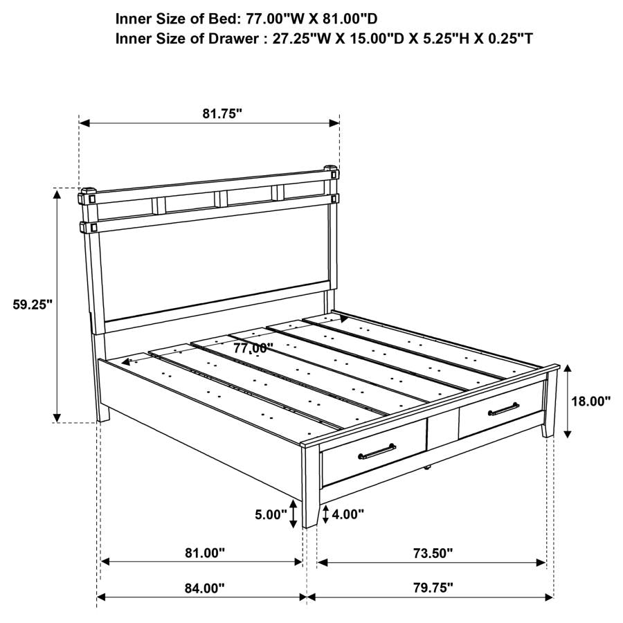 Hazlewood 5-piece Eastern King Bedroom Set Vineyard Oak-15