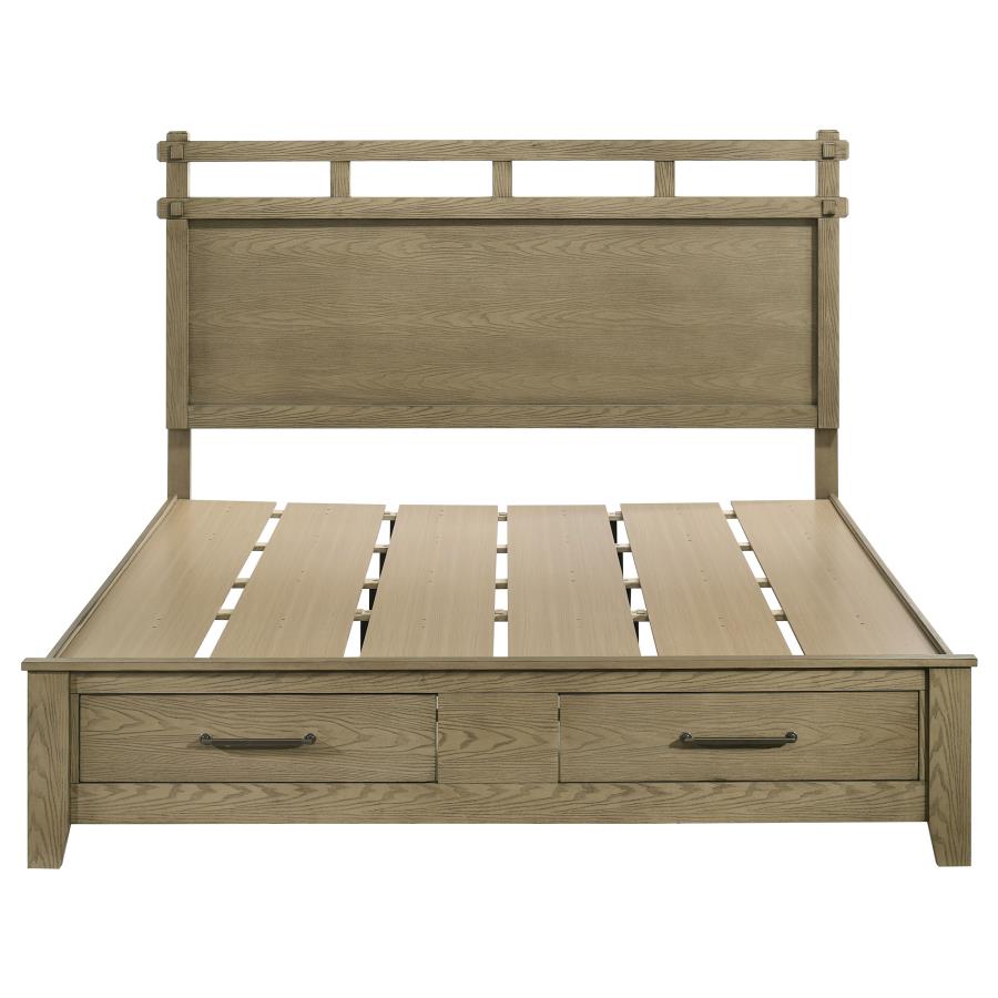 Hazlewood 59-inch Eastern King Storage Bed Vineyard Oak-4
