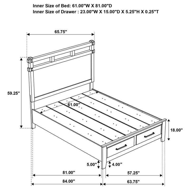 Hazlewood 4-piece Queen Bedroom Set Vineyard Oak-zoom-