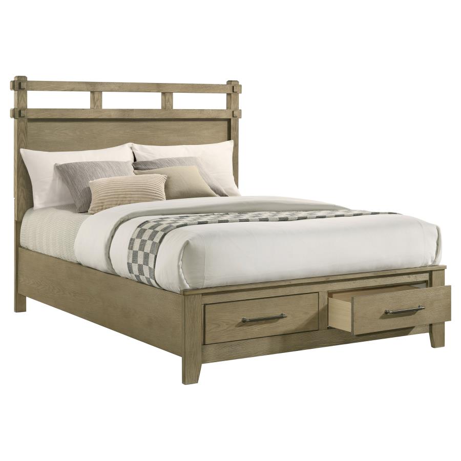 Hazlewood 59-inch Queen Panel Storage Bed Vineyard Oak-zoom-3