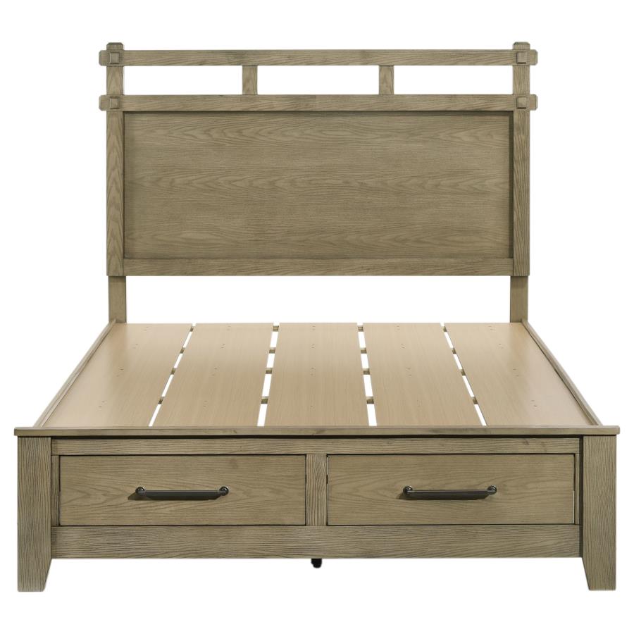 Hazlewood 59-inch Queen Panel Storage Bed Vineyard Oak-4