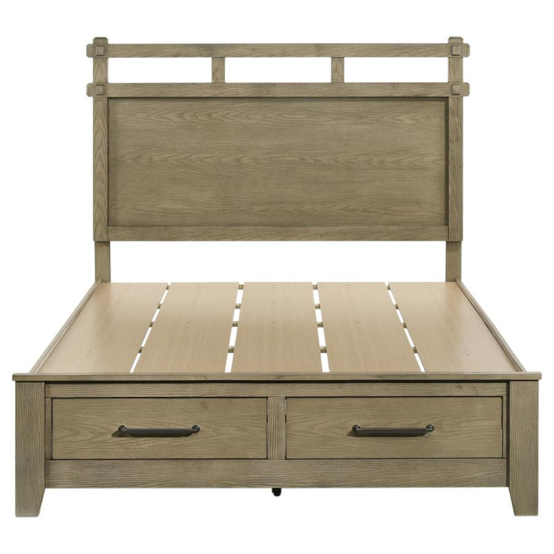 Hazlewood 59-inch Queen Panel Storage Bed Vineyard Oak-zoom-