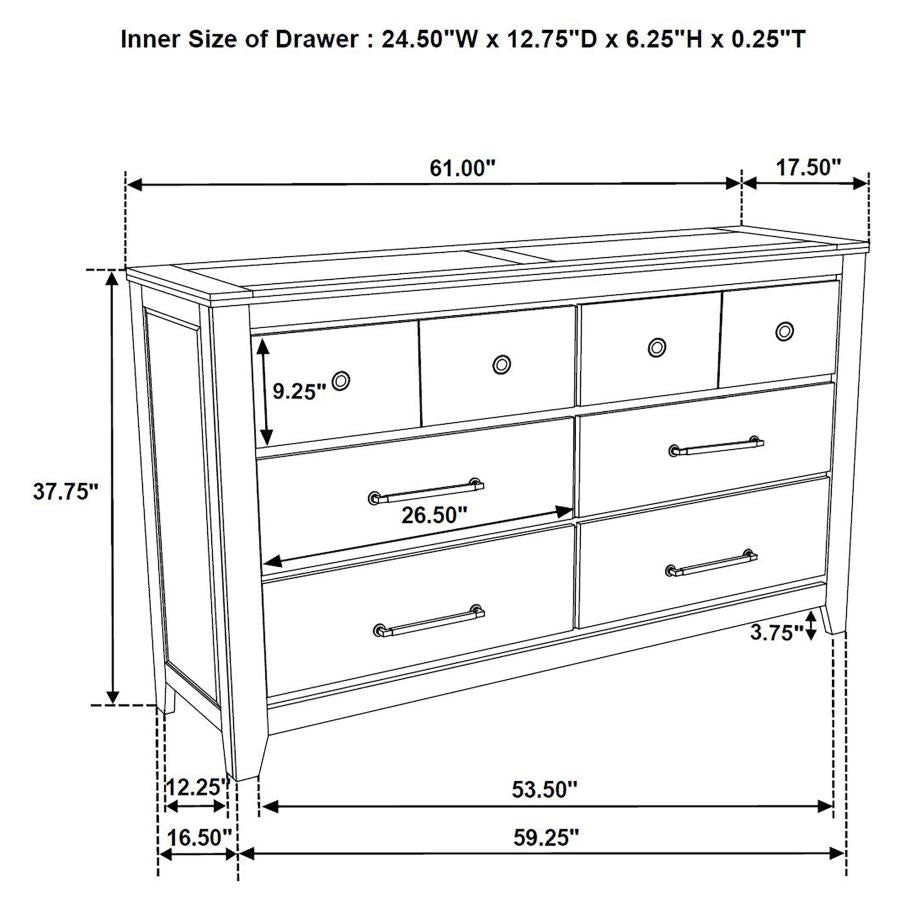 Hazlewood 4-piece Queen Bedroom Set Vineyard Oak-17