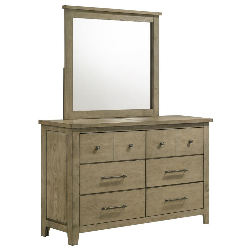 Hazlewood 6-drawer Bedroom Dresser with Mirror Vineyard Oak-zoom-