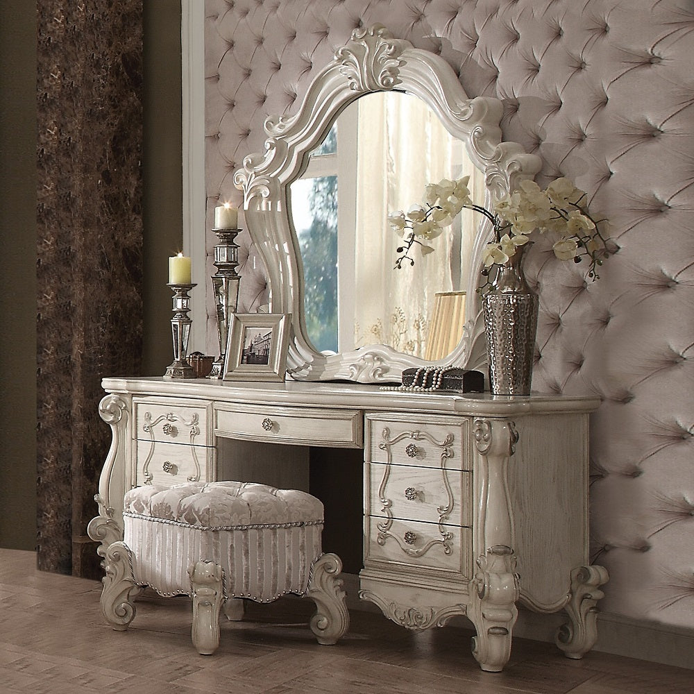 ACME Versailles Vanity Desk – angle view – Lusso Furniture Miami