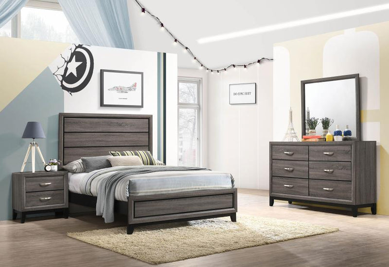 Watson Four-piece Full Bedroom Set Grey Oak-zoom-