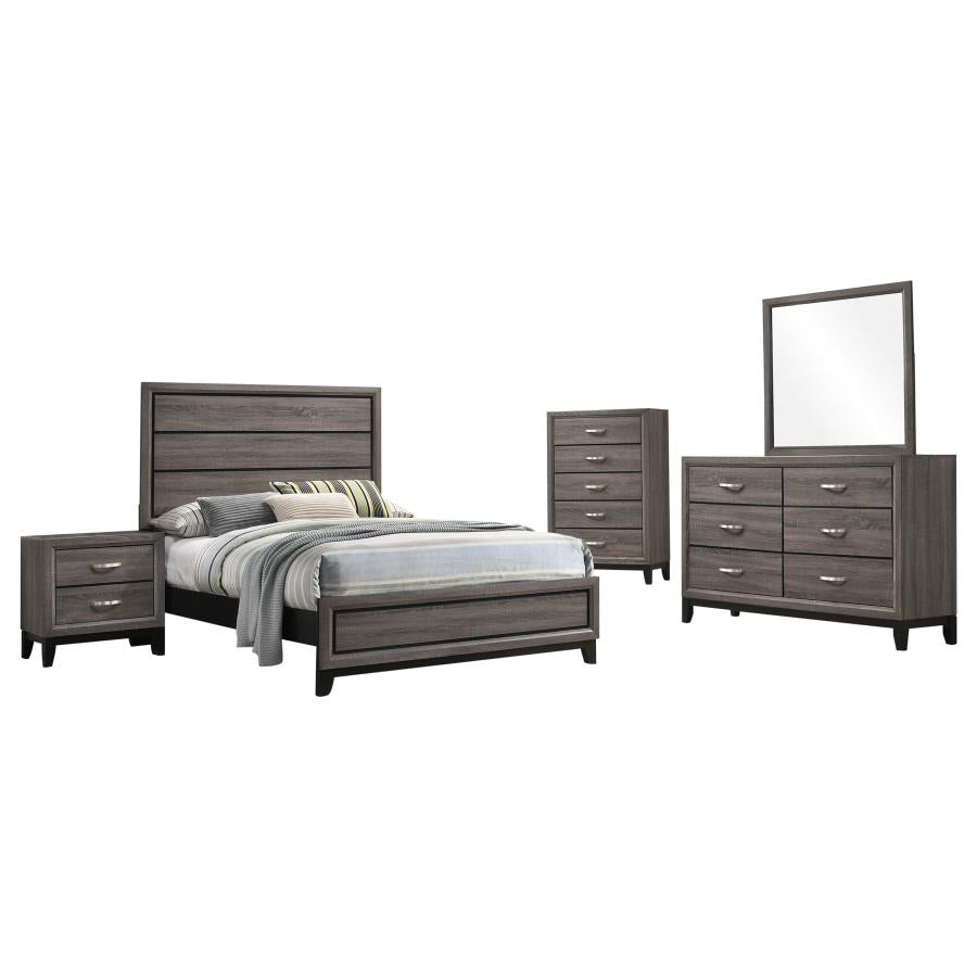 Watson Five-piece Full Bedroom Set Grey Oak-zoom-2