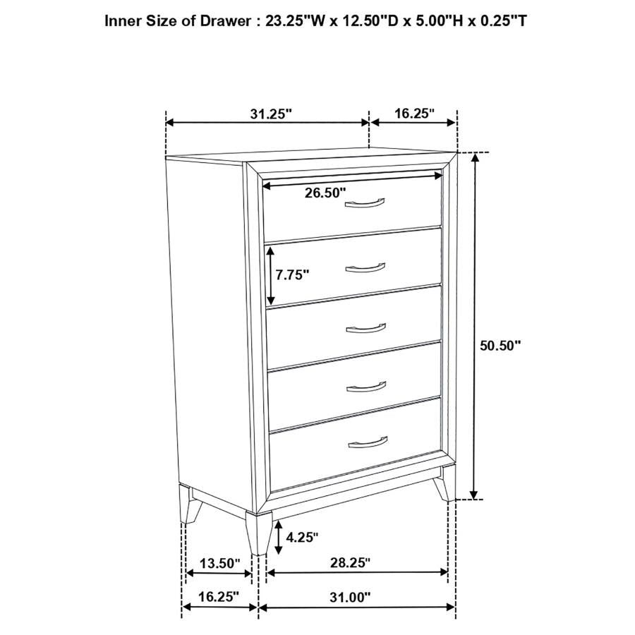 Watson Five-piece Full Bedroom Set Grey Oak-19