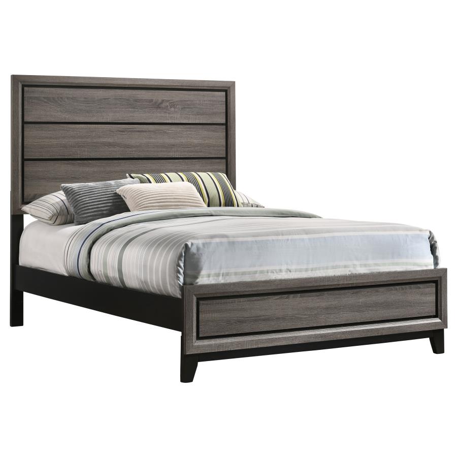 Watson Wood Full Panel Bed Grey Oak-3