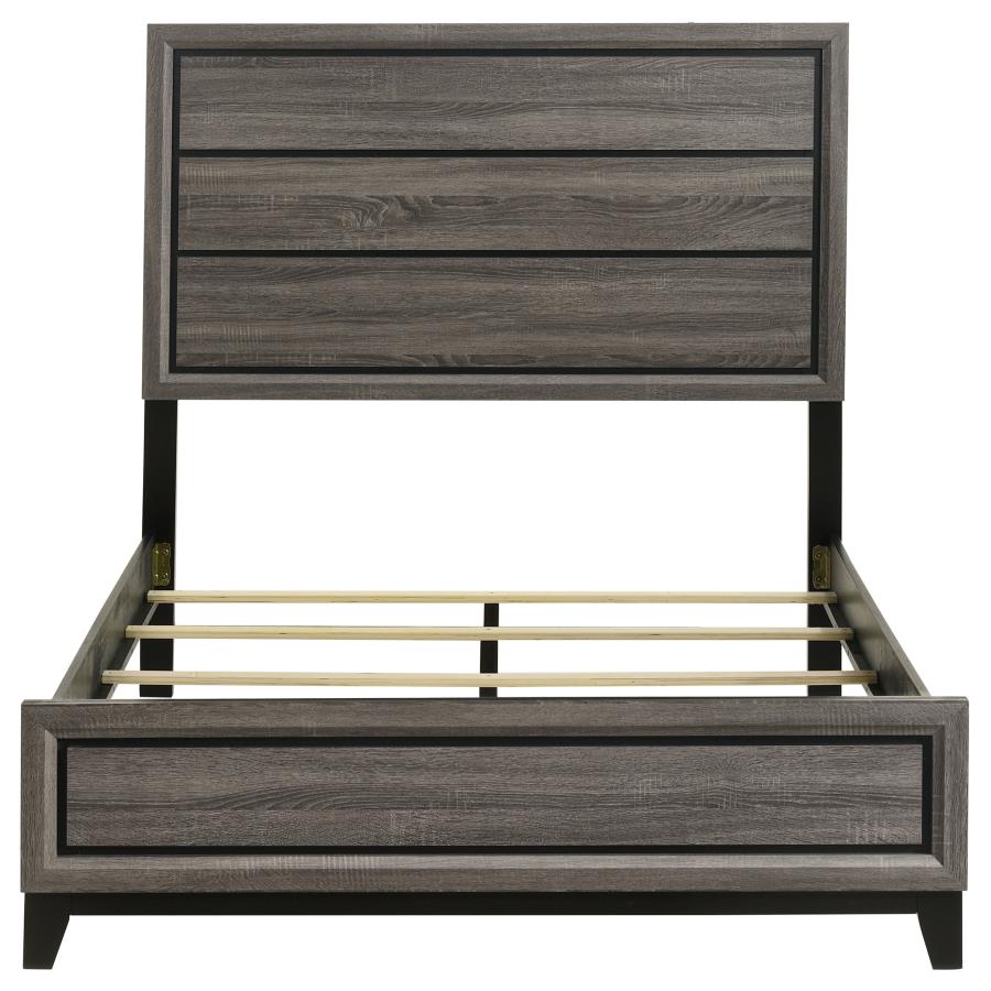 Watson Wood Full Panel Bed Grey Oak-4