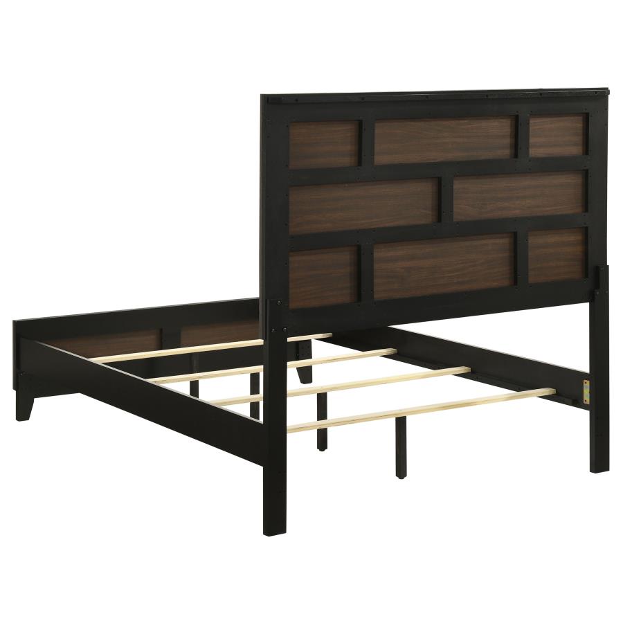 Watson Wood Full Panel Bed Grey Oak-5
