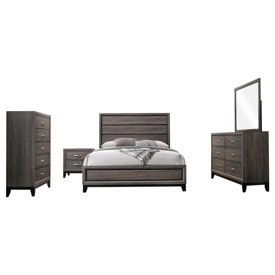 Watson Five-piece Eastern King Bedroom Set Grey Oak-2