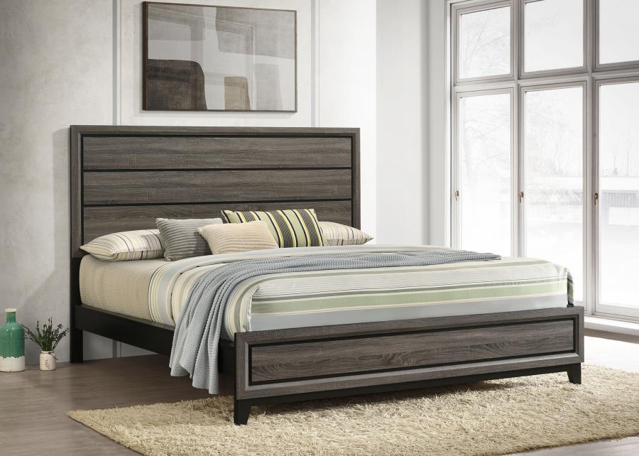 Watson Wood California King Panel Bed Grey Oak-2