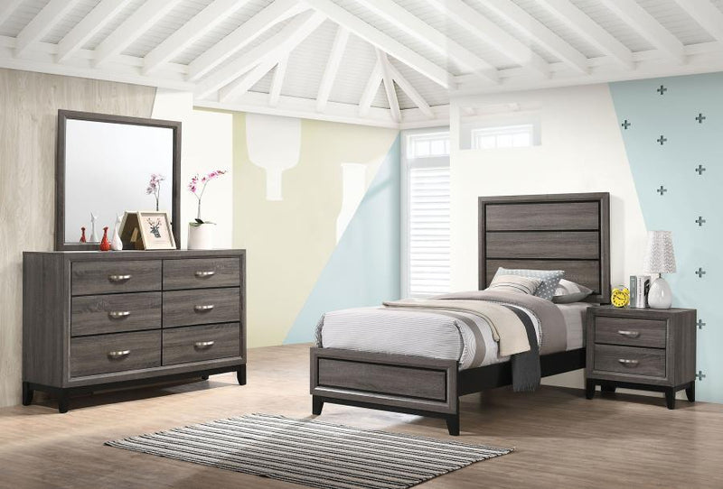 Watson Four-piece Twin Bedroom Set Grey Oak-zoom-
