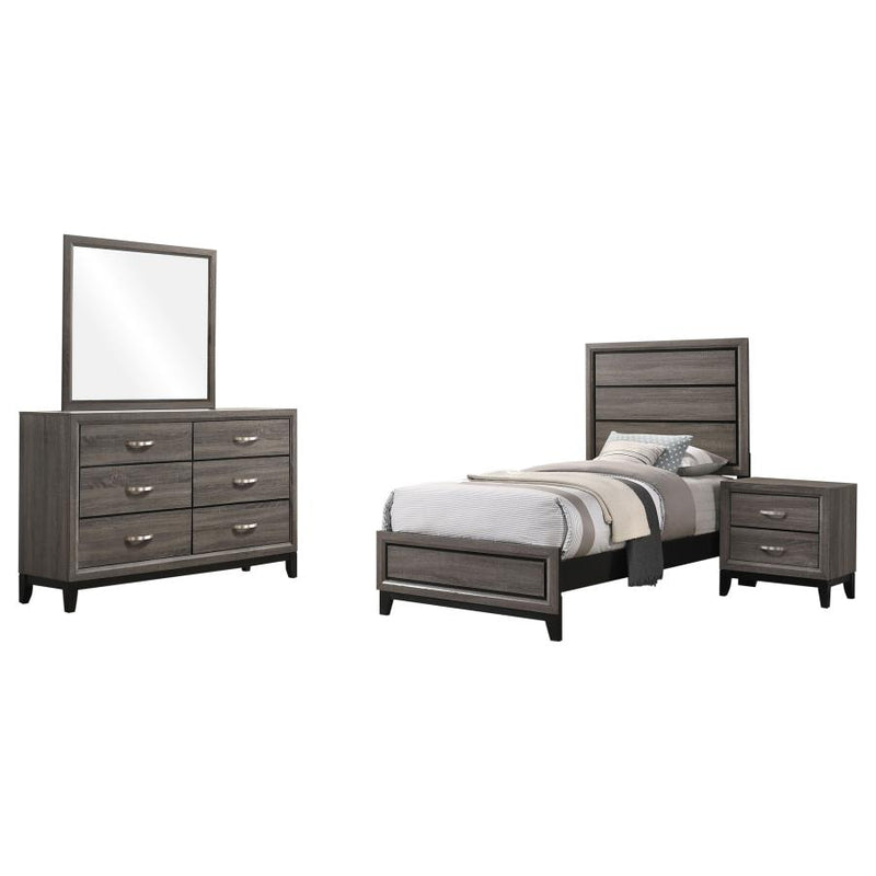 Watson Four-piece Twin Bedroom Set Grey Oak-zoom-