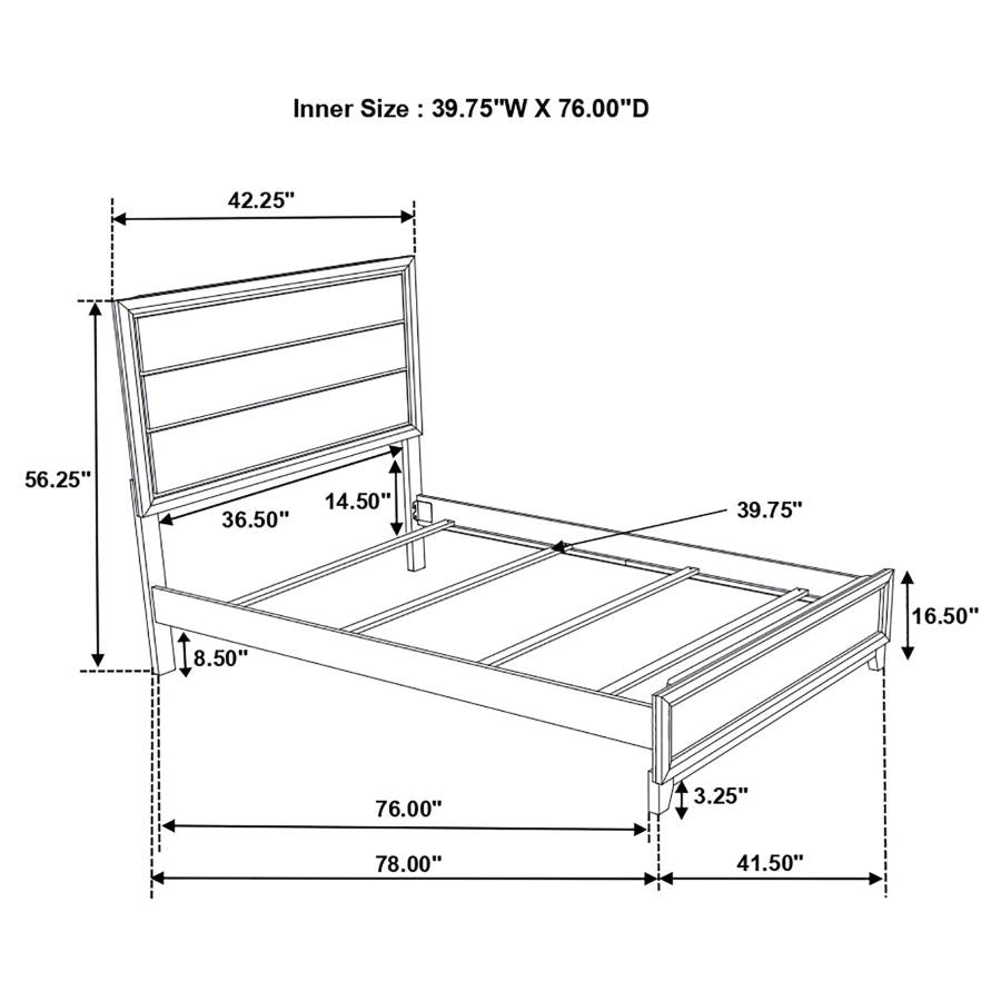 Watson Four-piece Twin Bedroom Set Grey Oak-zoom-15