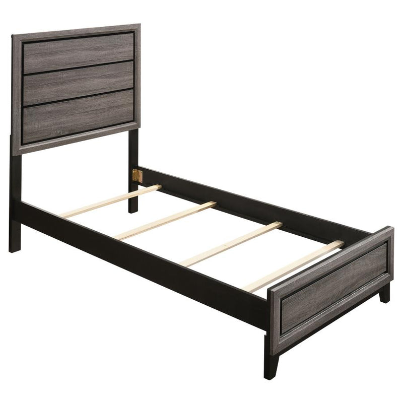 Watson Wood Twin Panel Bed Grey Oak-zoom-