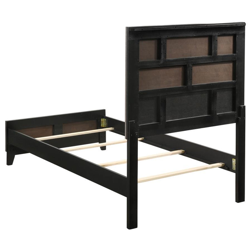 Watson Wood Twin Panel Bed Grey Oak-zoom-