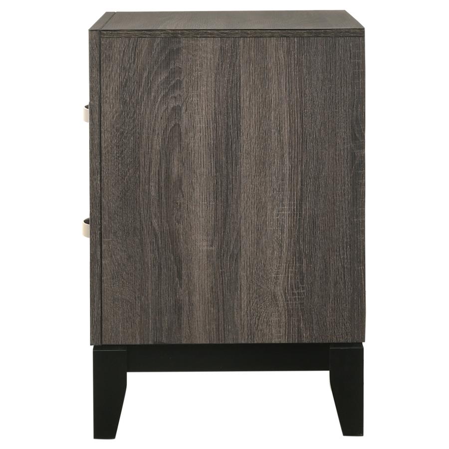 Watson 2-drawer Nightstand Grey Oak-4