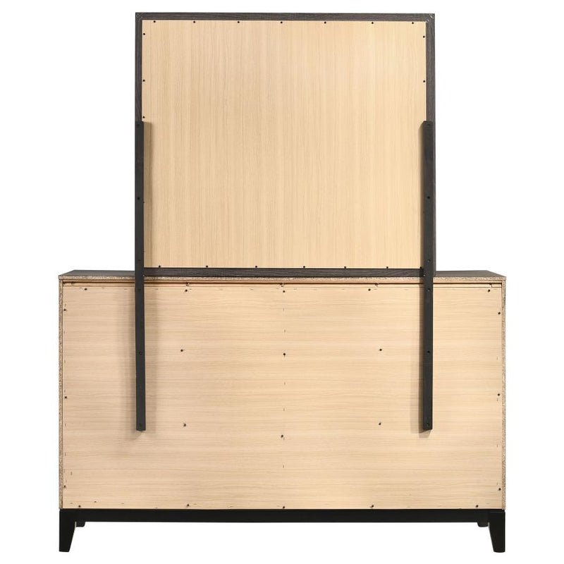 Watson 6-drawer Dresser with Mirror Grey Oak-zoom-