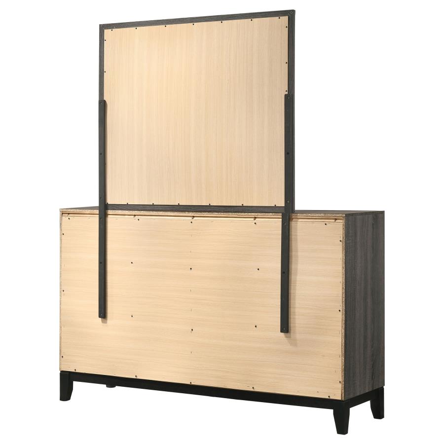 Watson 6-drawer Dresser with Mirror Grey Oak-zoom-8