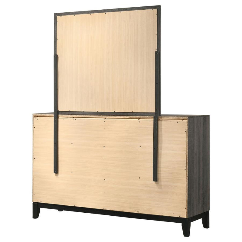 Watson 6-drawer Dresser with Mirror Grey Oak-zoom-