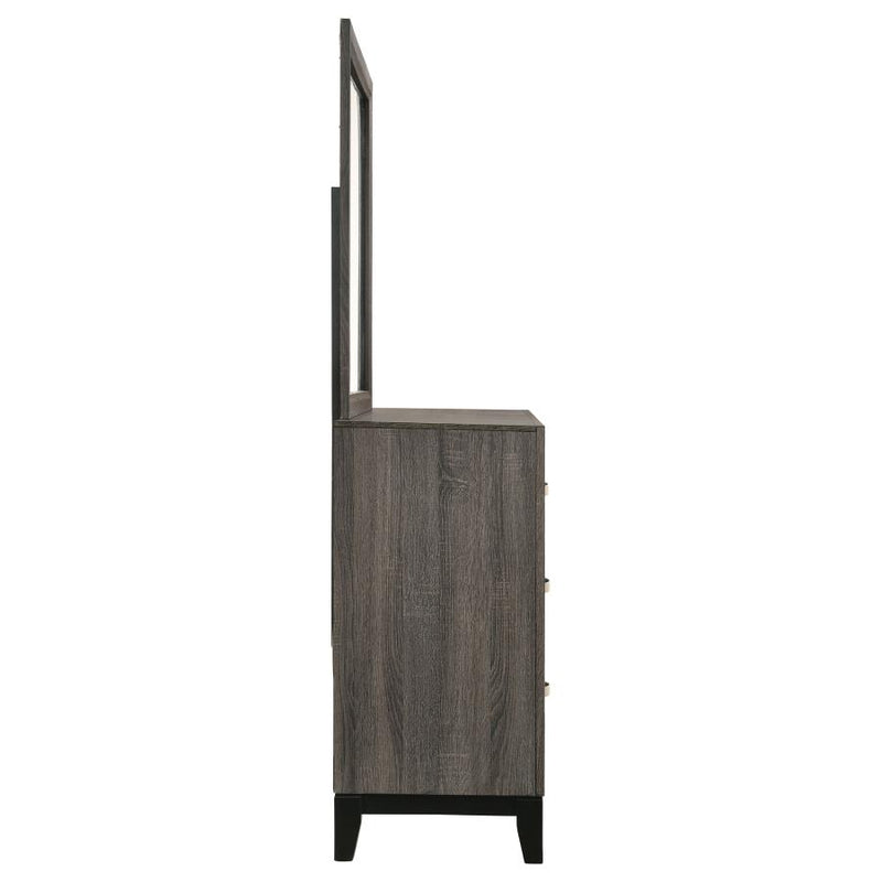 Watson 6-drawer Dresser with Mirror Grey Oak-zoom-