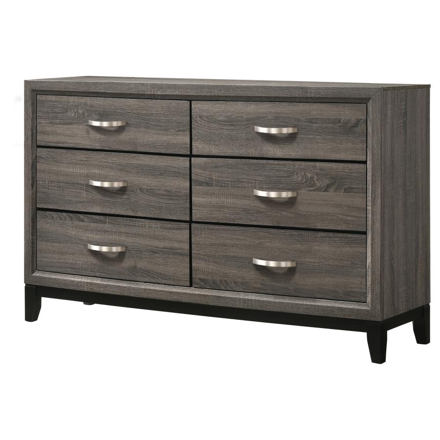 Watson 6-drawer Dresser Grey Oak-4