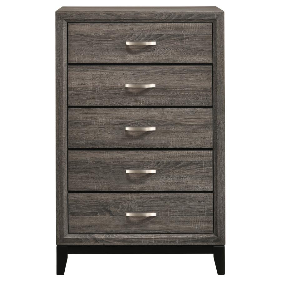 Watson 5-drawer Bedroom Chest Grey Oak-zoom-3