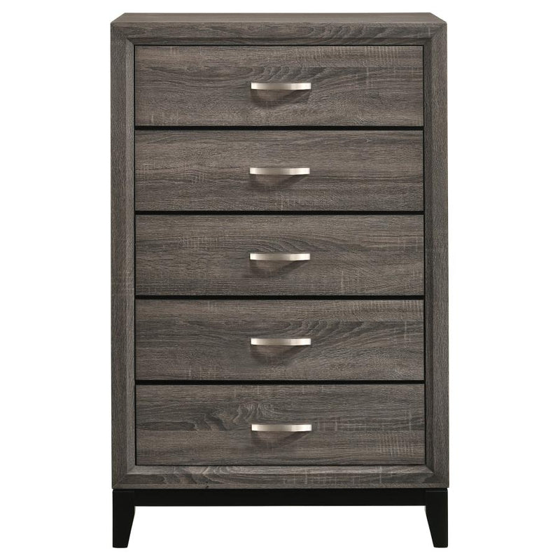 Watson 5-drawer Bedroom Chest Grey Oak-zoom-