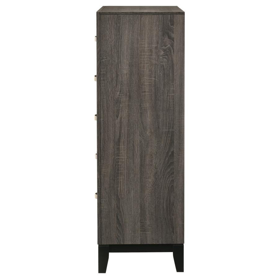 Watson 5-drawer Bedroom Chest Grey Oak-zoom-5