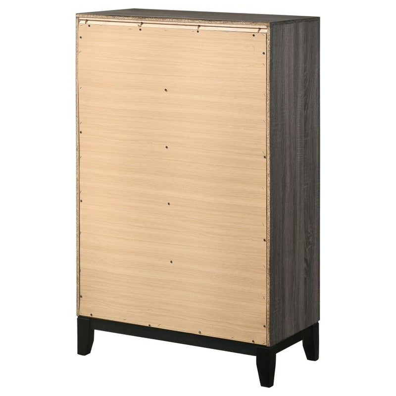 Watson 5-drawer Bedroom Chest Grey Oak-zoom-