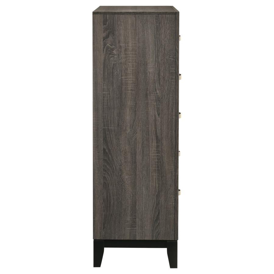 Watson 5-drawer Bedroom Chest Grey Oak-9