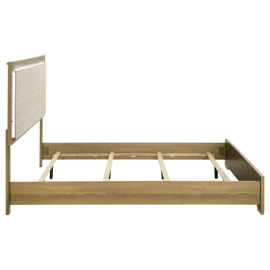 Hyland Eastern King Panel Bed LED Headboard Natural-zoom-6