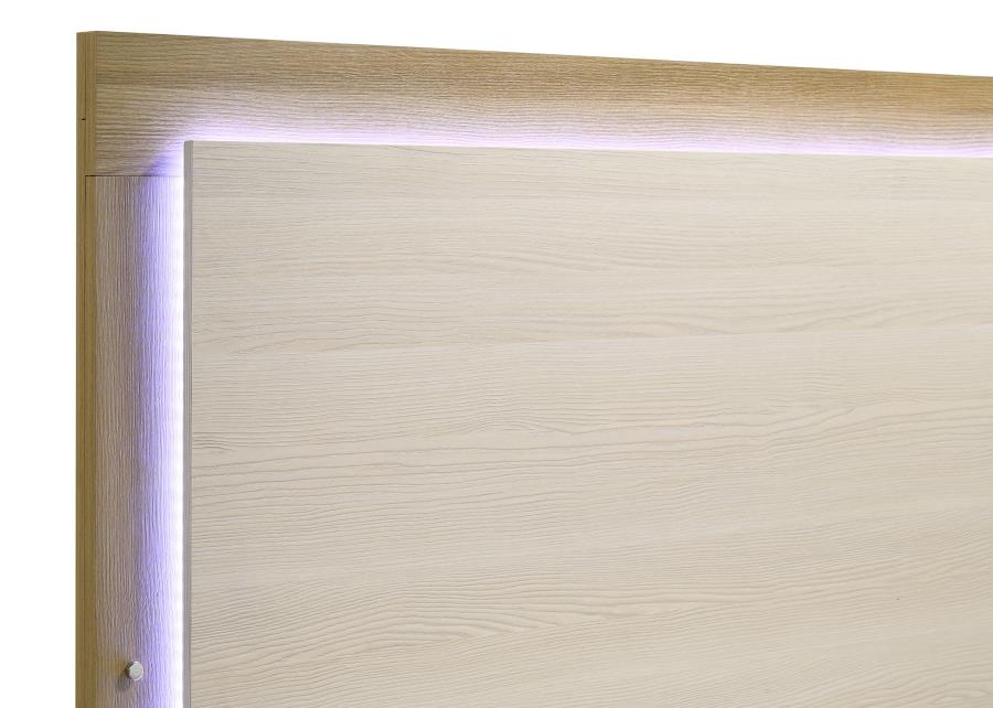 Hyland Eastern King Panel Bed LED Headboard Natural-zoom-7