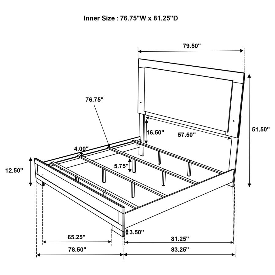 Hyland Eastern King Panel Bed LED Headboard Natural-11