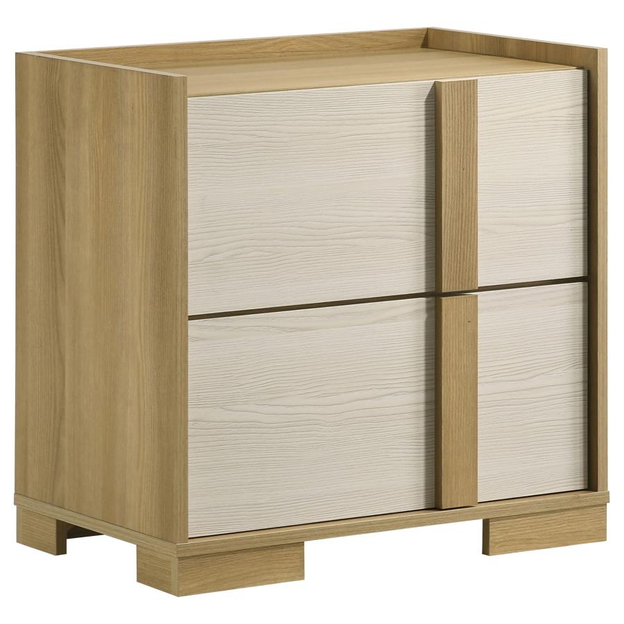 Hyland 2-drawer Nightstand Bedside Table Natural-zoom-1