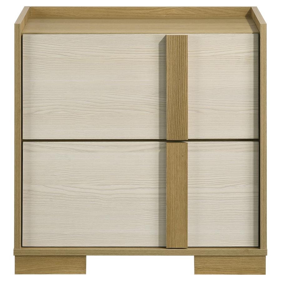 Hyland 2-drawer Nightstand Bedside Table Natural-3