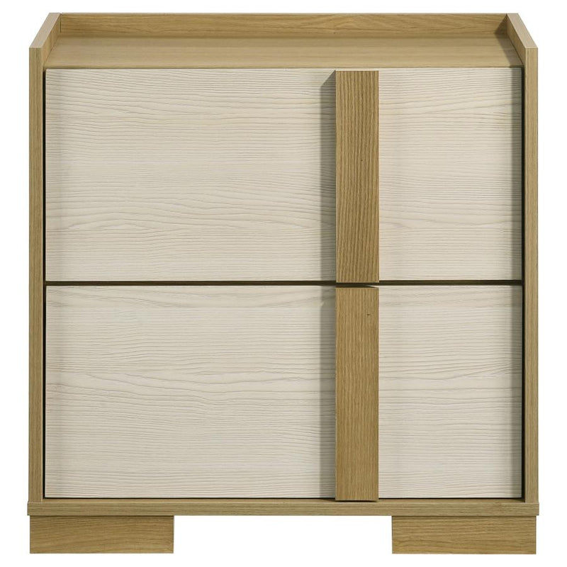Hyland 2-drawer Nightstand Bedside Table Natural-zoom-