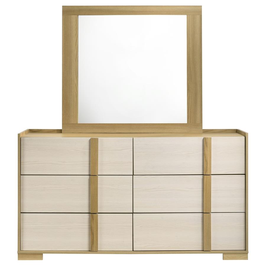 Hyland 6-drawer Dresser with Mirror Natural-3