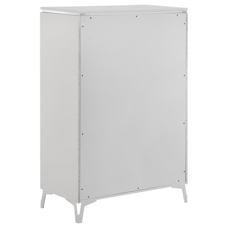 Cassia 5-piece Queen LED Bedroom Set White High Gloss-zoom-