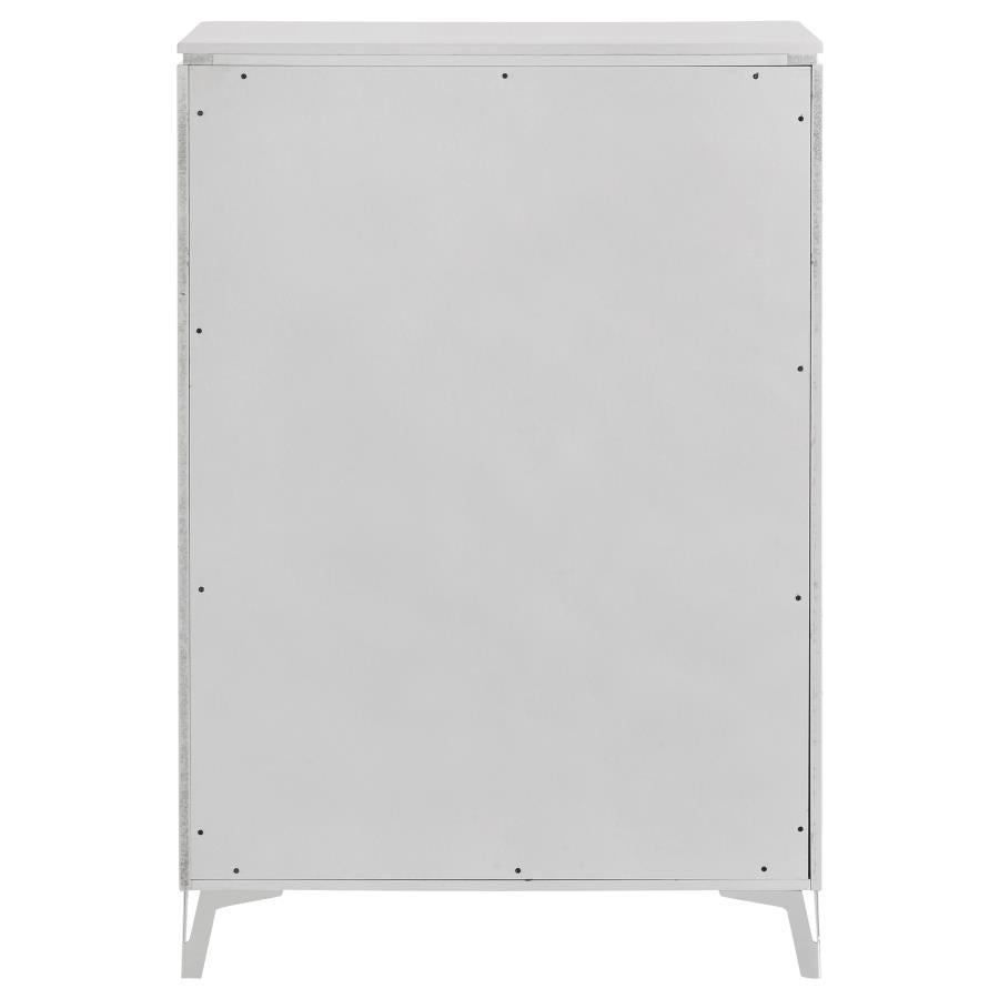 Cassia 5-drawer Bedroom Chest of Drawers White High Gloss-zoom-5