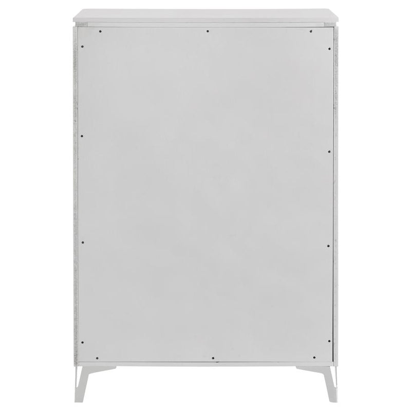Cassia 5-drawer Bedroom Chest of Drawers White High Gloss-zoom-