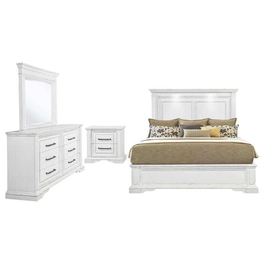 McKinney 4-piece Eastern King Bedroom Set Vintage White-2