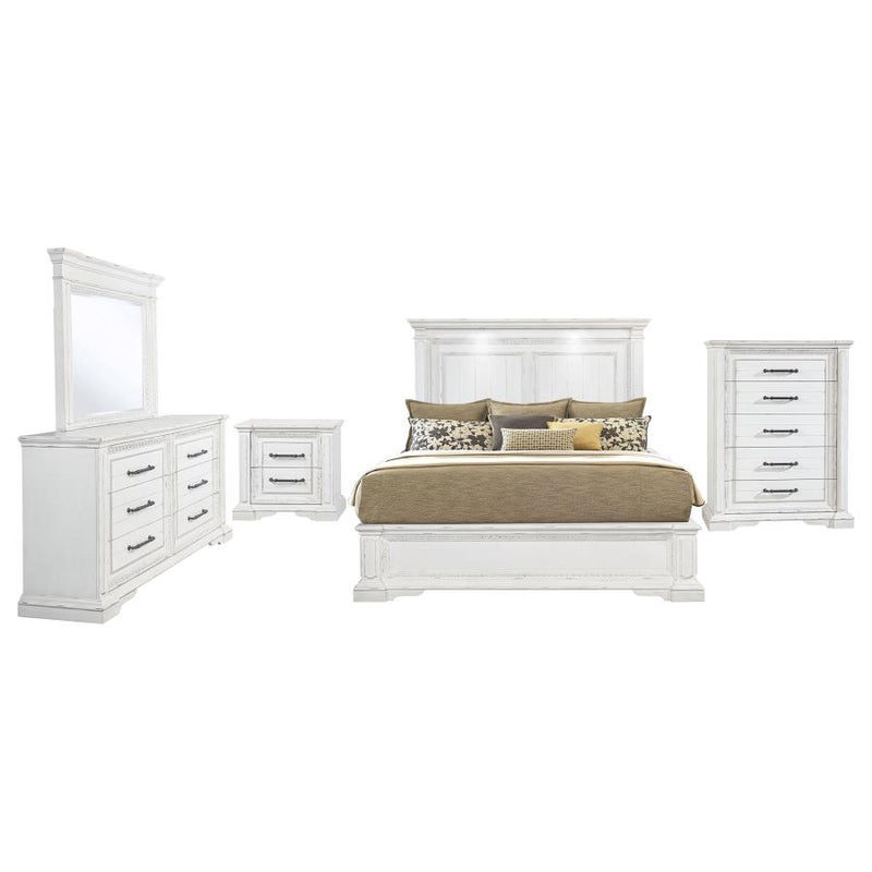 McKinney 5-piece Eastern King Bedroom Set Vintage White-zoom-