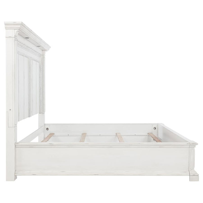 McKinney California King LED Light Panel Bed Vintage White-zoom-