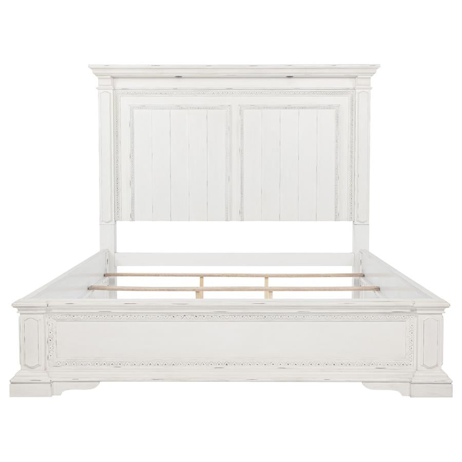 McKinney Queen LED Light Panel Bed Vintage White-zoom-4