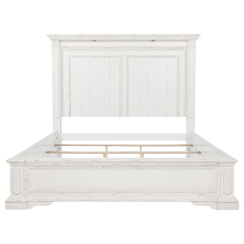 McKinney Queen LED Light Panel Bed Vintage White-zoom-